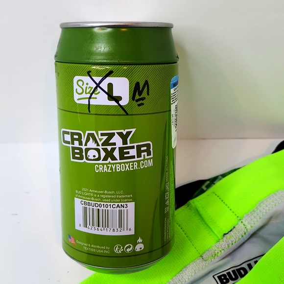 CRAZY BOXER BUD LIGHT GREEN & BLACK COLOR MEDIUM SIZE - Picture 9 of 9